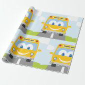 Happy School Bus Geschenkpapier (Ungerollt)