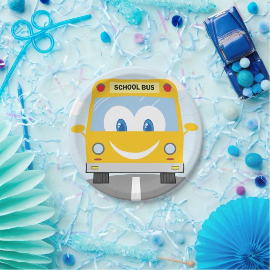 Happy School Bus Pappteller (Party)