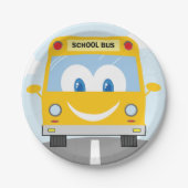 Happy School Bus Pappteller (Vorderseite)