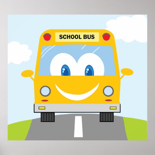 Happy School Bus Poster (Vorne)