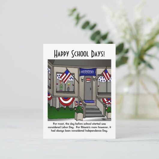 Happy School Days Postcard Postkarte (Stehend Vorderseite)