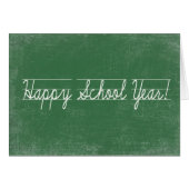 Happy School Year on Green Chalkboard (Vorderseite (Horizontal))