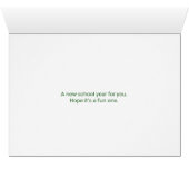 Happy School Year on Green Chalkboard (Innenansicht Horizontal (Unten))