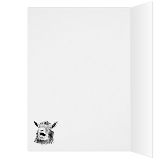 Happy schreiend Ziege Day Funny Quirky Zeichnend (Innen (Links))