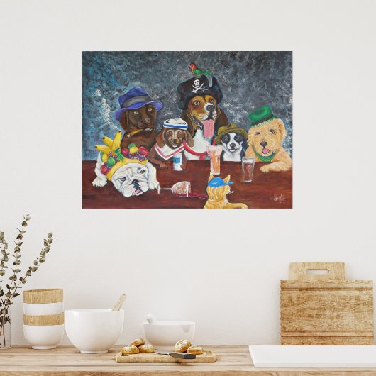 Happy Schwanzes Saloon Poster (Küche)