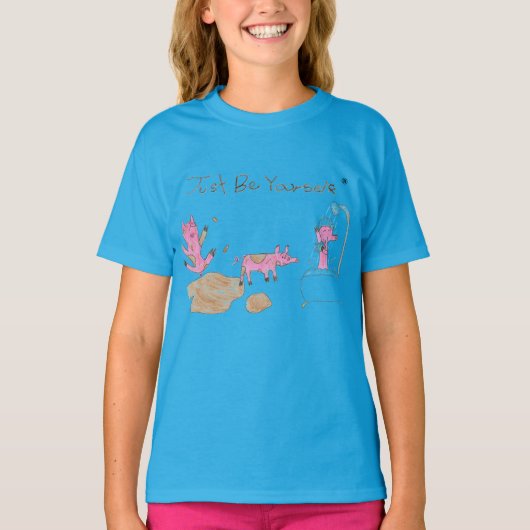 Happy Schweine T-Shirt (Vorderseite)