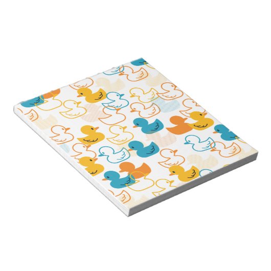 Happy Schwimmen ein Paddeln Muster II Notizblock (angewinkelt)