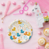 Happy Schwimmen ein Paddeln Muster II Pappteller (Party)