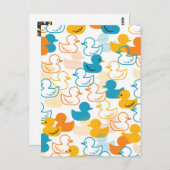 Happy Schwimmen ein Paddeln Muster II Postkarte (Vorne/Hinten)