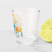 Happy Schwimmen ein Paddeln Muster II Schnapsglas (Rechts)