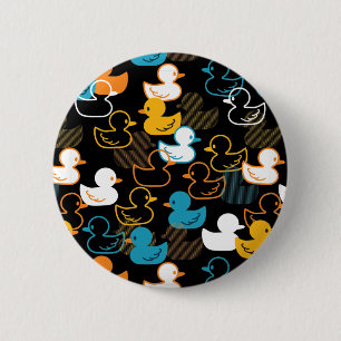 Happy Schwimmen ein Paddeln von Enten Muster Button