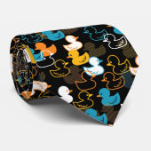 Happy Schwimmen ein Paddeln von Enten Muster Krawatte (Gerollt)
