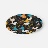 Happy Schwimmen ein Paddeln von Enten Muster Pappteller (Schrägansicht)