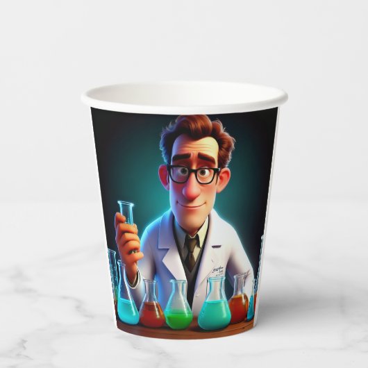 Happy Scientist Pappbecher (Rückseite)