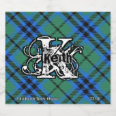 Happy Scotsman Clan Keith Tartan Monogram Bierflaschenetikett (Einzelnes Label)