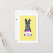 HAPPY SCOTTIE BIRTHDAY KARTE (Vorderseite/Rückseite Beispiel)