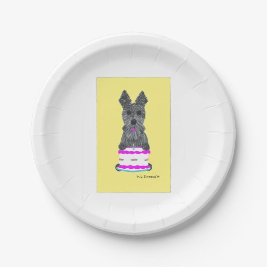 HAPPY SCOTTIE BIRTHDAY PAPPTELLER (Vorderseite)