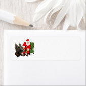 Happy Scottish Terrier & Snowman (Insitu)
