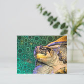 Happy Sea Turtle Postcard Postkarte (Stehend Vorderseite)