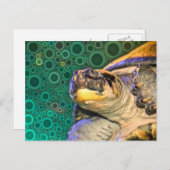 Happy Sea Turtle Postcard Postkarte (Vorne/Hinten)