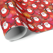 Happy Seamless Santa Claus Pattern Geschenkpapier (Rolleneckpunkt)