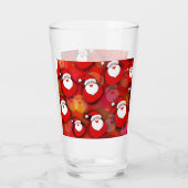 Happy Seamless Santa Claus Pattern Glas (Rückseite)