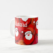 Happy Seamless Santa Claus Pattern Kaffeetasse (Vorderseite Links)