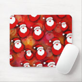 Happy Seamless Santa Claus Pattern Mousepad (Mit Mouse)
