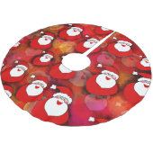 Happy Seamless Santa Claus Pattern Polyester Weihnachtsbaumdecke (Schrägansicht)