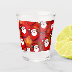 Happy Seamless Santa Claus Pattern Schnapsglas