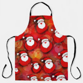 Happy Seamless Santa Claus Pattern Schürze (Vorderseite)
