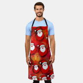 Happy Seamless Santa Claus Pattern Schürze (Getragen)