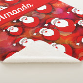 Happy Seamless Santa Claus Pattern Sherpadecke (3/4)