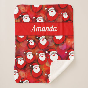 Happy Seamless Santa Claus Pattern Sherpadecke