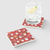 Happy Seamless Santa Claus Pattern Steinuntersetzer (Seitenansicht)