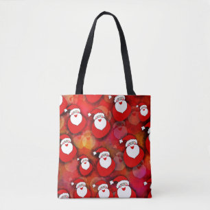 Happy Seamless Santa Claus Pattern Tasche