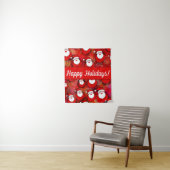 Happy Seamless Santa Claus Pattern Wandteppich (Beispiel)