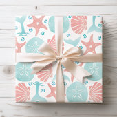Happy Seashore | Nautical Beach Patterns Weihnacht Geschenkpapier