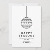 Happy Seasons Grußkarte mit Weihnachtsball Einladung (Vorderseite)