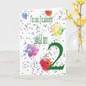 Happy Second Birthday Karte (Gelbe Blume)