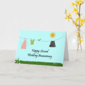 Happy Second Wedding Jubiläum Karte (Gelbe Blume)