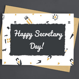 Happy Secretary Day Feiertagspostkarte
