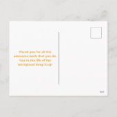 Happy Secretary Day Feiertagspostkarte (Rückseite)