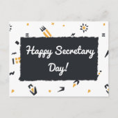 Happy Secretary Day Feiertagspostkarte (Vorderseite)