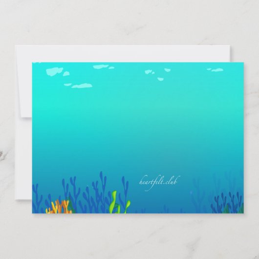 Happy Seepferd Einladung (Rückseite)