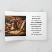 Happy Semiquincentennial America 250 Feiertagskarte (Innenseite)