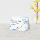 Happy September 95. Geburtstag Blue Aster Blume Karte (Gelbe Blume)