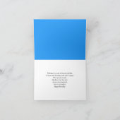 Happy September Geburtstag Personalisiert Blue Ast Karte (Innenseite)