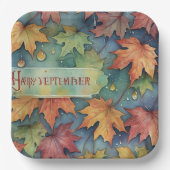 Happy September Paper Plate Pappteller (Vorderseite)