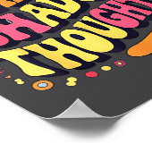 Happy Shadow Thoughts, Funny Design Quote  Poster (Ecke)